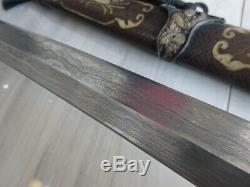 033 -High-quality Japanese Damascus Blade Sword Samurai Katana Full Tang Signed