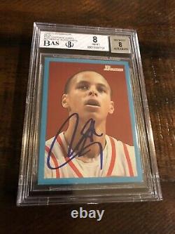 09 Bowman Blue Stephen Curry RC AUTO BGS 8 /1948Steph Rookie High End! Grail