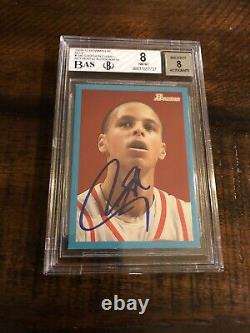 09 Bowman Blue Stephen Curry RC AUTO BGS 8 /1948Steph Rookie High End! Grail