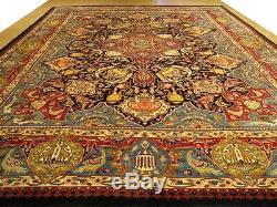 10 x 13 High Quality Handmade SIGNED Pictorial Design Azeri Rug Fine Soft Wool