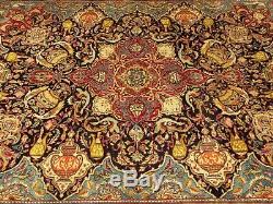 10 x 13 High Quality Handmade SIGNED Pictorial Design Azeri Rug Fine Soft Wool