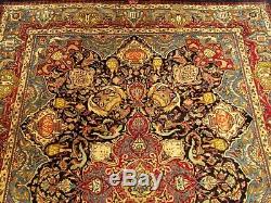 10 x 13 High Quality Handmade SIGNED Pictorial Design Azeri Rug Fine Soft Wool