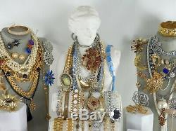 118 Huge Vintage Costume Jewelry Lot Brooch Rhinestone Estate Signed High LBS