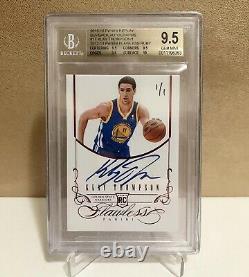 12-13 KLAY THOMPSON Flawless Ruby Auto Rookie RC #d 1/1 BGS Gem 9.5 High subs