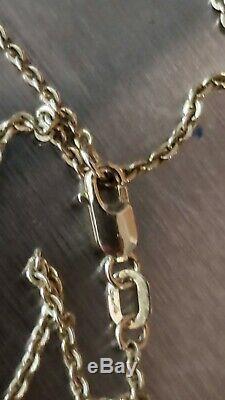 14k Yellow Gold Chain Made In Italy Signed By Maker Solid 3.4 Gms. High Quality