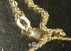 14k Yellow Gold Chain Made In Italy Signed By Maker Solid 3.4 Gms. High Quality