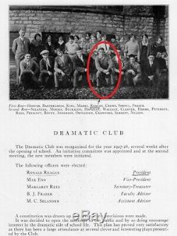 1920s President RONALD REAGAN senior high Yearbook signed Football School Play