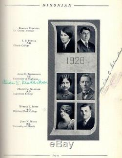 1920s President RONALD REAGAN senior high Yearbook signed Football School Play