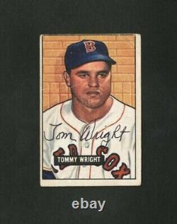 1951 Bowman Baseball High # Card 271 Tom Tommy Wright Autographed Signed Red Sox