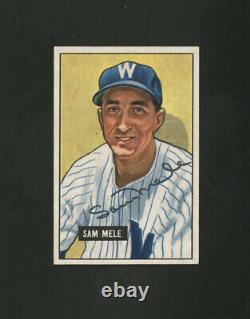 1951 Bowman Card #168 Sam Mele Autographed Signed Washington Senators High Grade