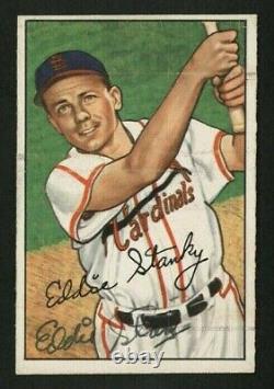 1952 Bowman 160 Eddie Stanky Autographed High Quality Signed St. Louis Cardinals