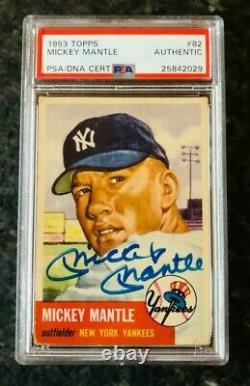 1953 Topps Mickey Mantle AUTO high end second year stunner