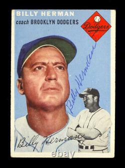 1954 Topps #86 Billy Herman Autographed Vintage Signed Centered High Grade Card