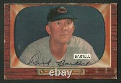 1955 Bowman #234 Dick Bartell Autographed Hq Signed Cincinnati Reds High Number