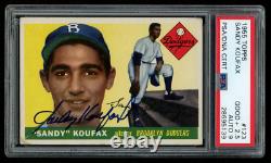 1955 Topps #123 Sandy Koufax RC HOF Signed AUTO PSA 2.5 / 9 CENTERED HIGH END