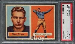 1957 Topps Bart Starr Rc #119 Psa 6 High-end Example Centered Hof Packers
