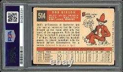 1959 Autograph Topps Bob Gibson Rookie Signed RC #514 PSA Authentic Auto