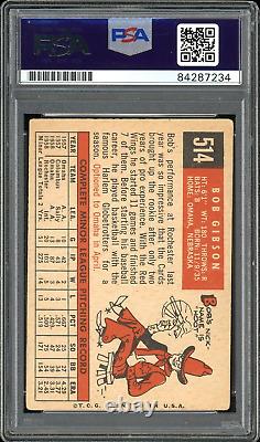 1959 Autograph Topps Bob Gibson Rookie Signed RC #514 PSA Authentic Auto