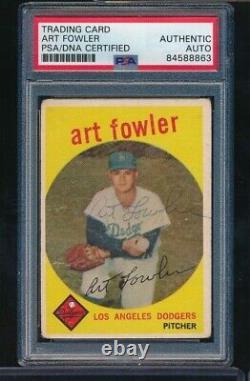 1959 Topps #508 Art Fowler signed auto autograph PSA/DNA High # very tough
