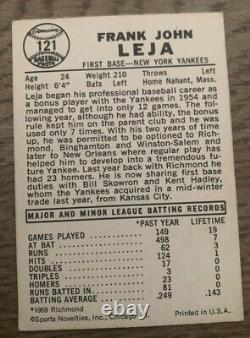 1960 Leaf Frank Leja Signed Baseball Card Rare High Number