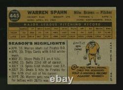 1960 Topps #445 Warren Spahn Autographed Signed High Quality Sharp Card Auto Sig