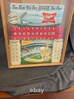 1962 Miller High Life Baseball Scoreboard Sign, all original, best available