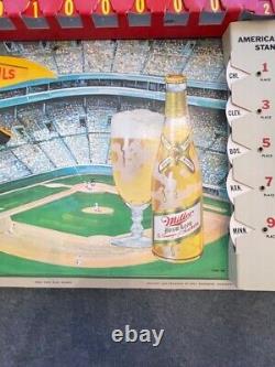 1962 Miller High Life Baseball Scoreboard Sign, all original, best available