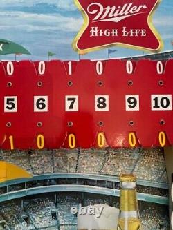 1962 Miller High Life Baseball Scoreboard Sign, all original, best available