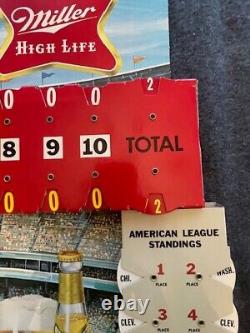 1962 Miller High Life Baseball Scoreboard Sign, all original, best available