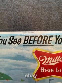 1962 Miller High Life Baseball Scoreboard Sign, all original, best available