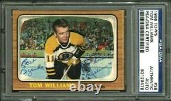 1966 Topps 38 Tommy Williams Psa/dna Autographed Signed High Quality Hockey Card