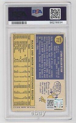 1970 Topps Nolan Ryan Signed Autographed #712 PSA/DNA Auth 10 AUTO Mets HOF