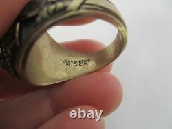 1975 Signed John Roberts 10k Gold Tilton School High School Ring Size 11