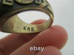 1975 Signed John Roberts 10k Gold Tilton School High School Ring Size 11