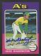 1975 Topps 407 Herb Washington Gem Mint 10 Autograph On High Quality Card Signed