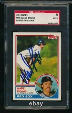 1983 TOPPS #498 WADE BOGGS RC signed auto autograph SGC authentic high grade