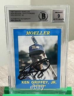 1987 Moeller High School AAMER Promo Pre Rookie Ken Griffey Jr Signed Auto BAS