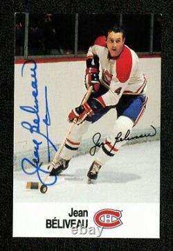 1988 Esso Jean Beliveau Autographed High Quality Signed Montreal Canadiens Card