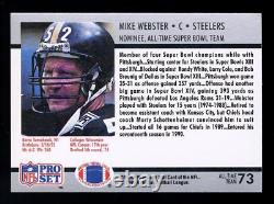 1990 Pro Set #73 Mike Webster Autographed High Quality Signed Perfect Placement
