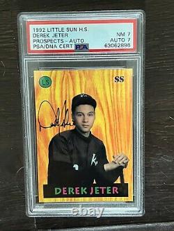 1992 Derek jeter Little Sun High School ROOKIE PSA 7/DNA AUTO 7