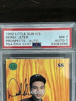 1992 Derek jeter Little Sun High School ROOKIE PSA 7/DNA AUTO 7