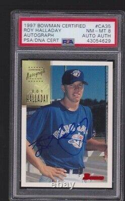 1997 Bowman Certified Rookie Autograph #35 Roy Halladay Psa 8 High End Dna Auto