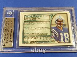 1998 Bowman Chrome Peyton Manning Bcp#1 Rookie Graded Bgs 8.5 Mimt High Grade