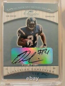 2001 Donruss Significant Signatures Ladainian Tomlinson Rc? /50