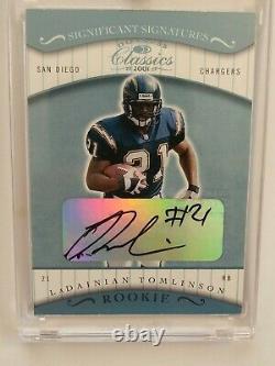 2001 Donruss Significant Signatures Ladainian Tomlinson Rc? /50