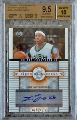 2003 UD Top Prospects Signs Success LeBron James ROOKIE BGS 9.5/10 Auto HIGH END