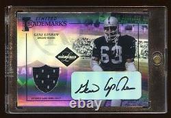 2005 Leaf Limited Gene Upshaw Autograph Game Jersey #ed 14/25 Hof Rare High End