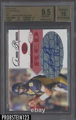 2005 Sage Red Aaron Rodgers RC Rookie 135/200 BGS 9.5 with 10 AUTO HIGH END