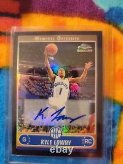 2006-07 Topps Chrome Kyle Lowry Black Ref. Auto RC! High End! Low Pop
