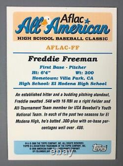 2006 Topps AFLAC All American FREDDIE FREEMAN on Card Autograph Rookie Card RC